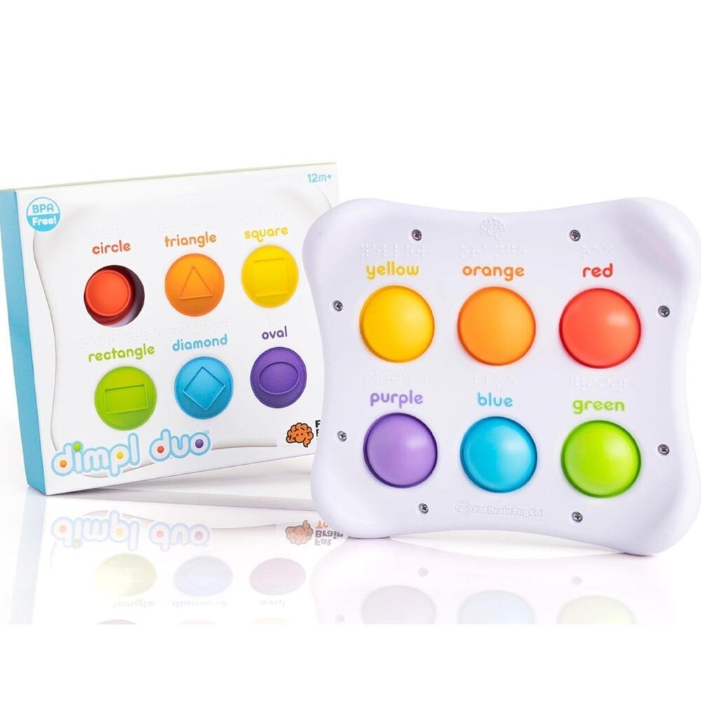 Fat Brain Toys Dimpl Duo Colors Shapes Learning Toy Educational